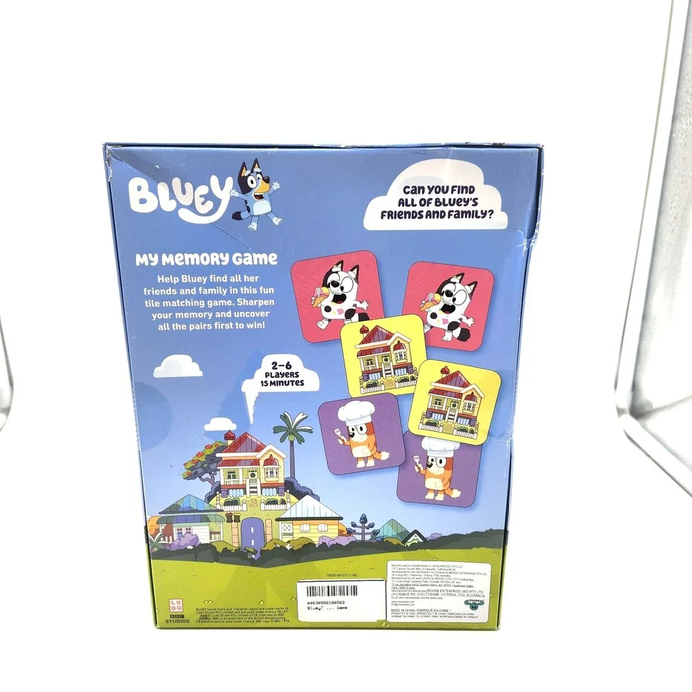 Bluey™ My Memory Game‎ 72 Cards Matching Skills 2-6 Players Portable & Durable